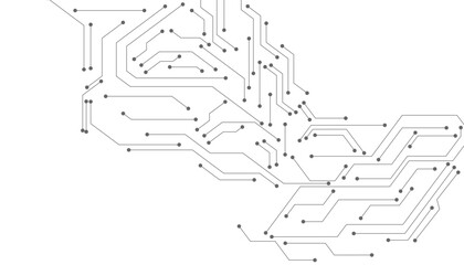 Vector abstract white digital technology circuits 
