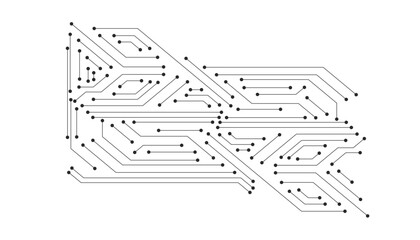 Vector abstract technology on white background, Abstract technology circuit diagram on white background.