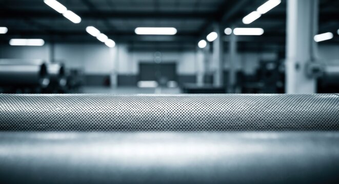 Industrial gym equipment, dimly lit, focus on texture - Powered by Adobe