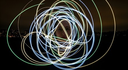 abstract blue fractal background