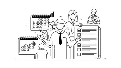 Business team planning project