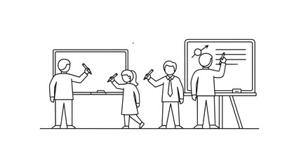 Team of people working together on a project