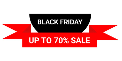 Modern Black Friday Sale Banner Design – Up to 70% Discount Promotional Graphic for E-Commerce