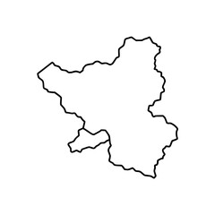 Obraz premium Outline map of a country on transparent background