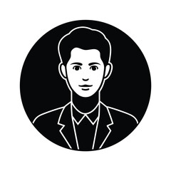 Diverse Portraits Flat Style Icon Illustration