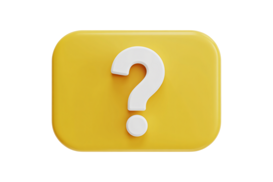 A vibrant yellow question mark symbol, perfect for business inquiries, creative design, and problem-solving concepts, capturing attention instantly