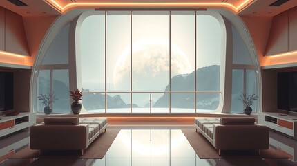 Man with backpack walks on sand dune during golden hour sunset