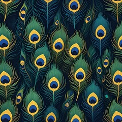 seamless peacock feather pattern