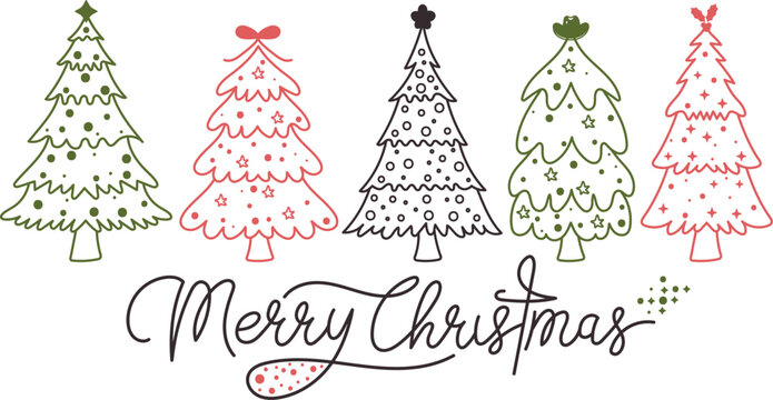 Christmas Trees,Merry Christmas,Memories | Christmas Trees,Merry Christmas SVG 2025 | Cute Christmas Tree SVG