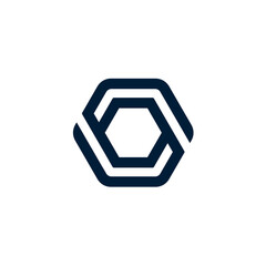 Modern Hexagon Line Logo Design