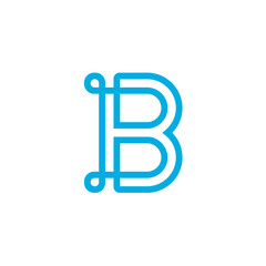 Modern Letter B Logo