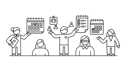 Teamwork and planning concept with business people