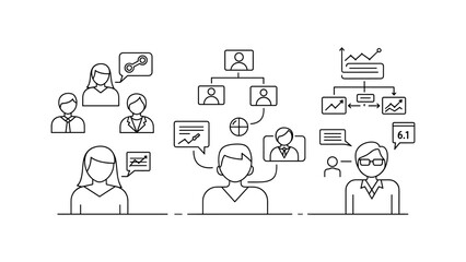 Business team communication and organization structure