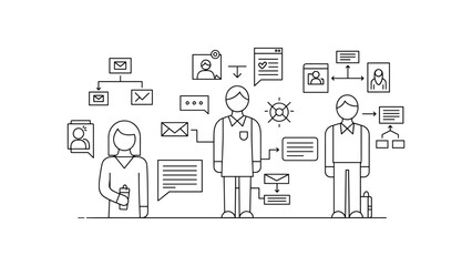 Business team communication and workflow