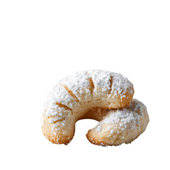 Baking traditional Christmas vanilla crescents cookies.png