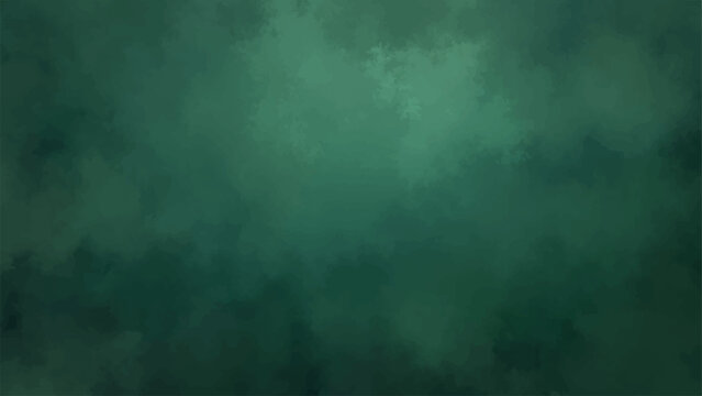 Abstract dark green textured with a cloudy, smoky gradient effect. Soft, diffused tones blending seamlessly from deep emerald to muted forest green. Watercolor or mist, giving a moody, mysterious.