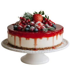 Berries Cheesecake With Red Icing Delight.png