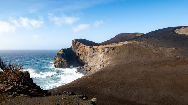 Vulcao dos Capelinhos landscape at Faial in the Azores
