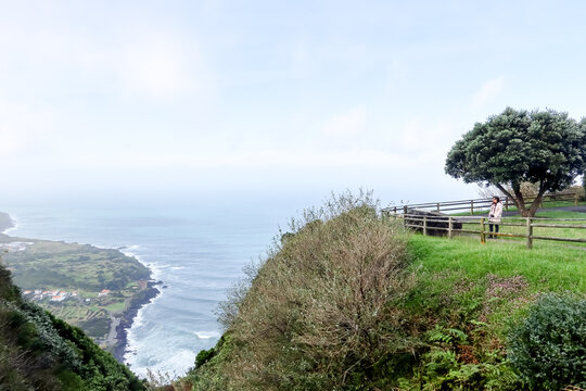 Ribeira das Cabras viewpoint overlooking fajana landscape