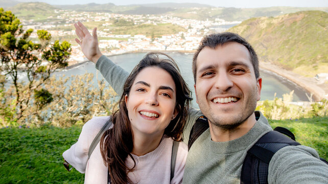 Selfie from Miradouro da Lira on Monte da Guia