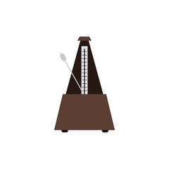 Vintage Metronome Isolated on White Background, Perfect for Music Education and Practice