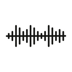 Dynamic sound wave graphic illustrating audio frequency and volume variations, perfect for music and multimedia projects