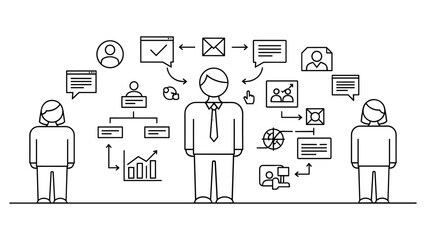 Business communication and teamwork concept