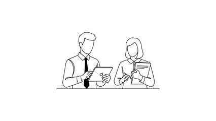 Business people working together