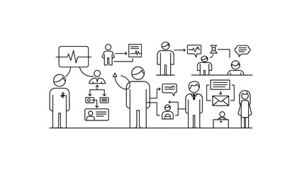 Collection of business and communication icons