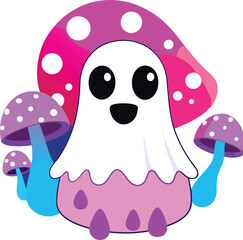  A vibrant digital illustration in a retro screen on a white background