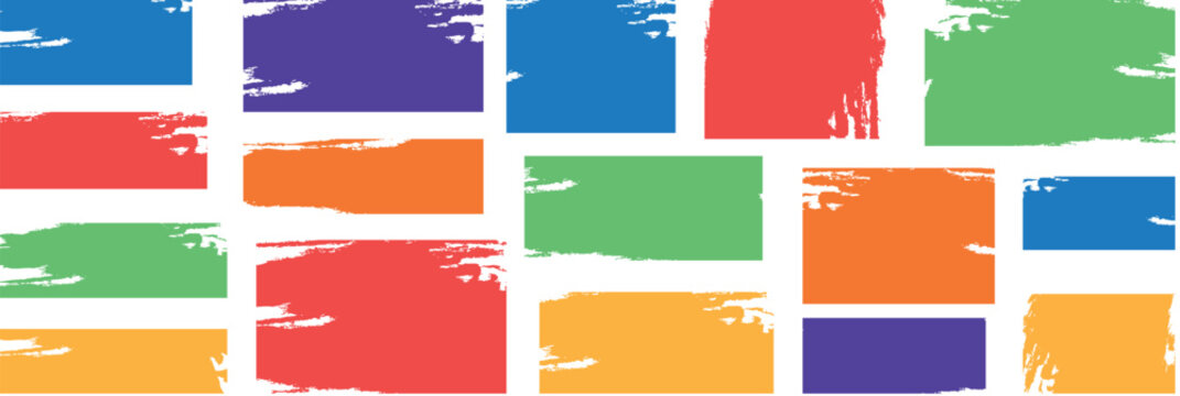 Blank notebook pages with rough edges, isolated sticky notes, banners, and memo paper designs. Vector illustration set of speech bubbles and label templates for office, school, or business use.