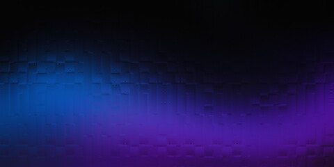 Abstract mosaic of deep blue and vibrant purple hues against a dark background