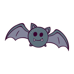 Cute Cartoon Bat Illustration for Halloween and Spooky Themed Designs