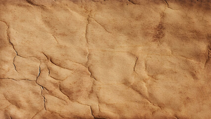 Vector crumpled brown paper background. Colorful green crumpled paper texture. Rough grunge old blank. Colored background. Vector illustration