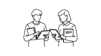 Business colleagues discussing project