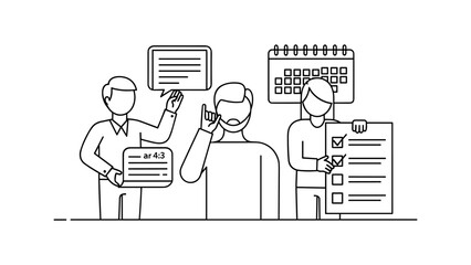 Team members working together on project