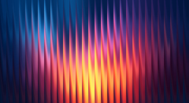 Abstract gradient of blue, purple and yellow lines creating a vibrant pattern. This design can be used as a wallpaper or a background