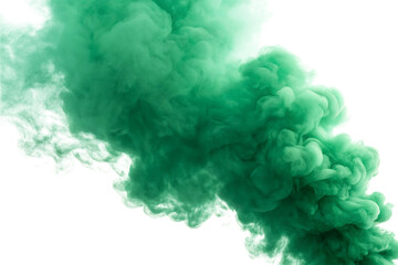 Fototapeta premium green smoke cloud, cutout, PNG isolated on white or transparent background, generated AI