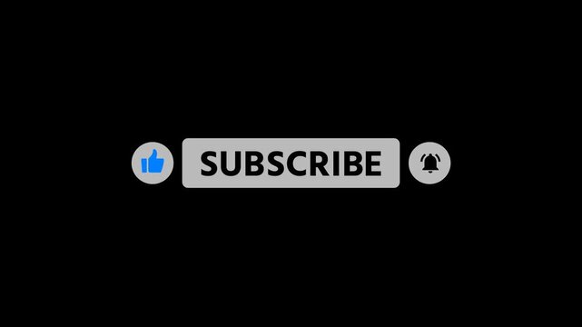 Dynamic Animated Subscribe Button for YouTube Creators, Video Editors, and Transparent Background Intros