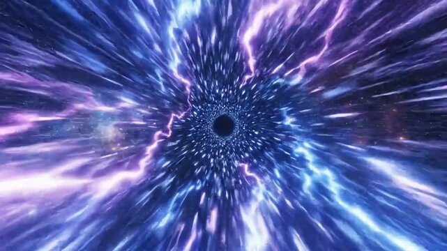 Cosmic Voyage Through a Hyperspace Tunnel - A Visual Journey.