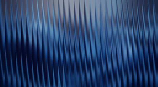 An abstract digital artwork showcasing a display of blue vertical lines, creating an elegant visual experience