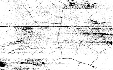 Black and white grunge urban texture vector with copy space. Abstract illustration surface dust and rough dirty wall background with empty template. Distress or dirt and damage effect concept. Vector