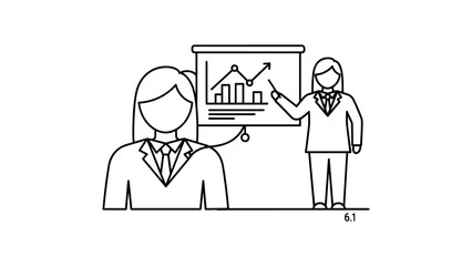 Businesswoman is giving a presentation