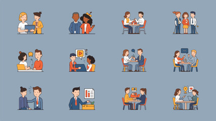 Human Resources and Team Culture Icon Series