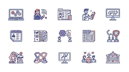 Corporate Training and Skill Development Icon Pack