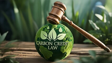 Carbon credit law concept.
