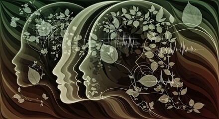 Obraz premium Mindful growth with nature inspiration