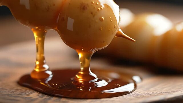 Caramel Dango Delight - A Sweet Japanese Treat.