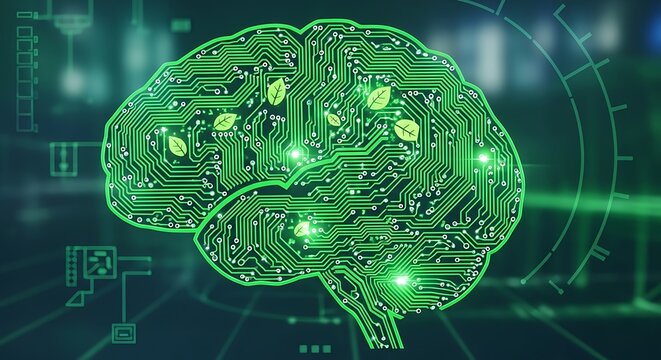 Artificial brain circuit technology concept