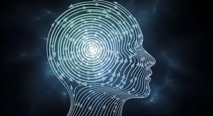 Human head AI concept